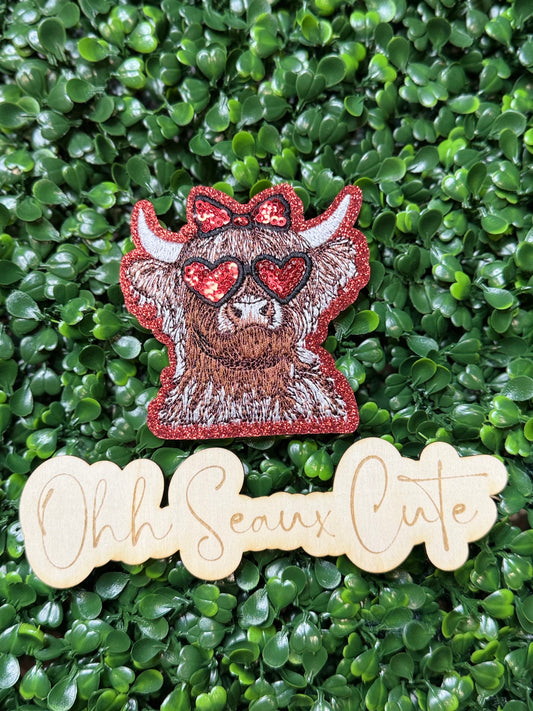 3” Valentine Highland Cow