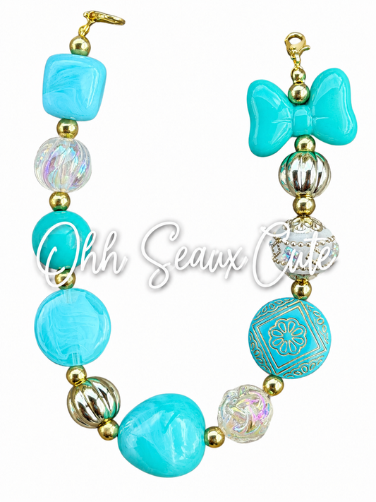 9” Boho Turqouise Hat Chain